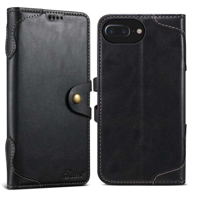 Suteni Q-03 Oil Wax Magnetic Clasp Leather Phone Case, For iPhone X / XS, For iPhone XR, For iPhone XS Max, For iPhone 8 Plus / 7 Plus