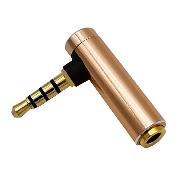 JUNSUNMAY 90 Degree Right Angle 3.5mm TRRS Male to Female Audio Adapter Connector