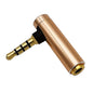 JUNSUNMAY 90 Degree Right Angle 3.5mm TRRS Male to Female Audio Adapter Connector