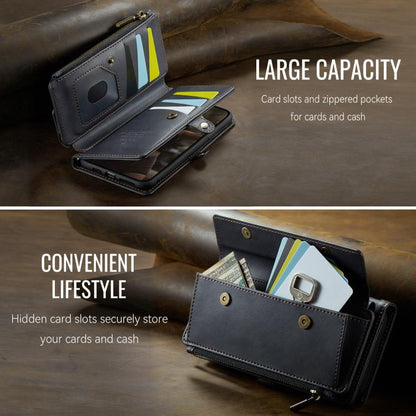 CaseMe C39 RFID Blocking Zipper Wallet Leather Phone Case with Crossbody Strap, For iPhone X / XS, For iPhone XR, For iPhone XS Max, For iPhone 7 Plus / 8 Plus