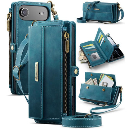 CaseMe C39 RFID Blocking Zipper Wallet Leather Phone Case with Crossbody Strap, For iPhone Air, For iPhone 16 Pro Max, For iPhone 16 Pro, For iPhone 16 Plus