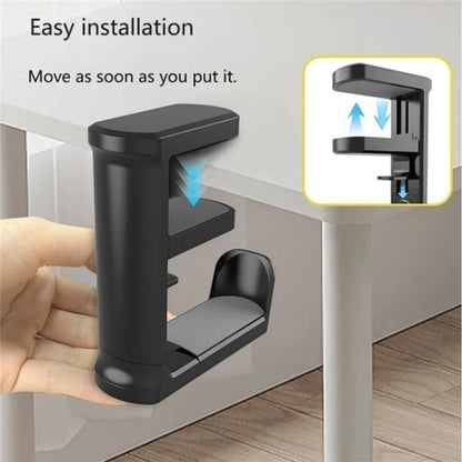 XWJ-EJJ01 360 Degree Rotatable Under Desk Storage Bracket Gaming Headset Holder