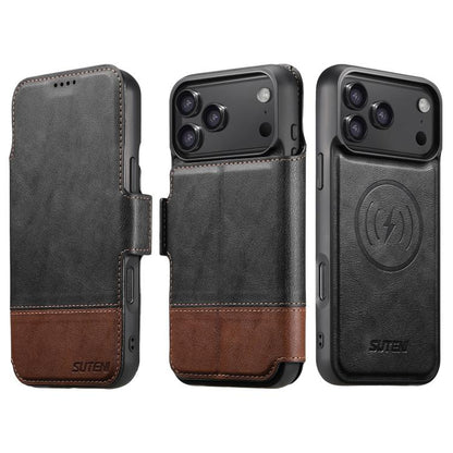 Suteni Q06 2-in-1 Multi-function Detachable Wallet MagSafe Phone Case, For iPhone 18, For iPhone 18 Pro, For iPhone 18 Pro Max, For iPhone 17 Pro Max, For iPhone 17 Pro, For iPhone 17, For iPhone Air, For iPhone 16 Pro Max