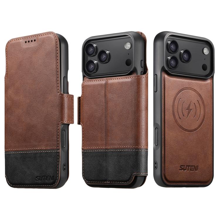 Suteni Q06 2-in-1 Multi-function Detachable Wallet MagSafe Phone Case, For iPhone 18, For iPhone 18 Pro, For iPhone 18 Pro Max, For iPhone 17 Pro Max, For iPhone 17 Pro, For iPhone 17, For iPhone Air, For iPhone 16 Pro Max