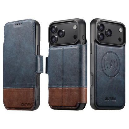 Suteni Q06 2-in-1 Multi-function Detachable Wallet MagSafe Phone Case, For iPhone 18, For iPhone 18 Pro, For iPhone 18 Pro Max, For iPhone 17 Pro Max, For iPhone 17 Pro, For iPhone 17, For iPhone Air, For iPhone 16 Pro Max
