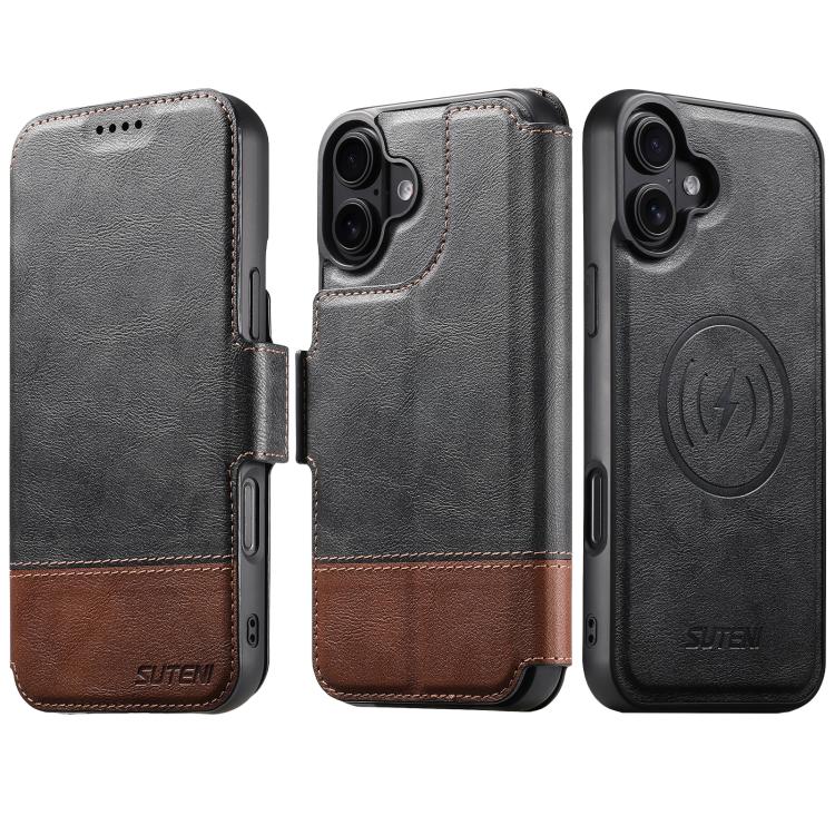 Suteni Q06 2-in-1 Multi-function Detachable Wallet MagSafe Phone Case, For iPhone 18, For iPhone 18 Pro, For iPhone 18 Pro Max, For iPhone 17 Pro Max, For iPhone 17 Pro, For iPhone 17, For iPhone Air, For iPhone 16 Pro Max