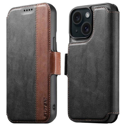 Suteni Q07 2-in-1 Multi-function Detachable Wallet MagSafe Phone Case, For iPhone 16 Pro, For iPhone 16 Plus, For iPhone 16, For iPhone 15 Pro Max, For iPhone 15 Pro, For iPhone 15 Plus, For iPhone 15, For iPhone 14 Plus