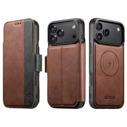 Suteni Q07 2-in-1 Multi-function Detachable Wallet MagSafe Phone Case, For iPhone 18, For iPhone 18 Pro, For iPhone 18 Pro Max, For iPhone 17 Pro Max, For iPhone 17 Pro, For iPhone 17, For iPhone Air, For iPhone 16 Pro Max