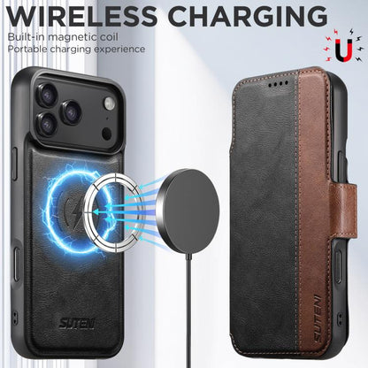 Suteni Q07 2-in-1 Multi-function Detachable Wallet MagSafe Phone Case, For iPhone 18, For iPhone 18 Pro, For iPhone 18 Pro Max, For iPhone 17 Pro Max, For iPhone 17 Pro, For iPhone 17, For iPhone Air, For iPhone 16 Pro Max