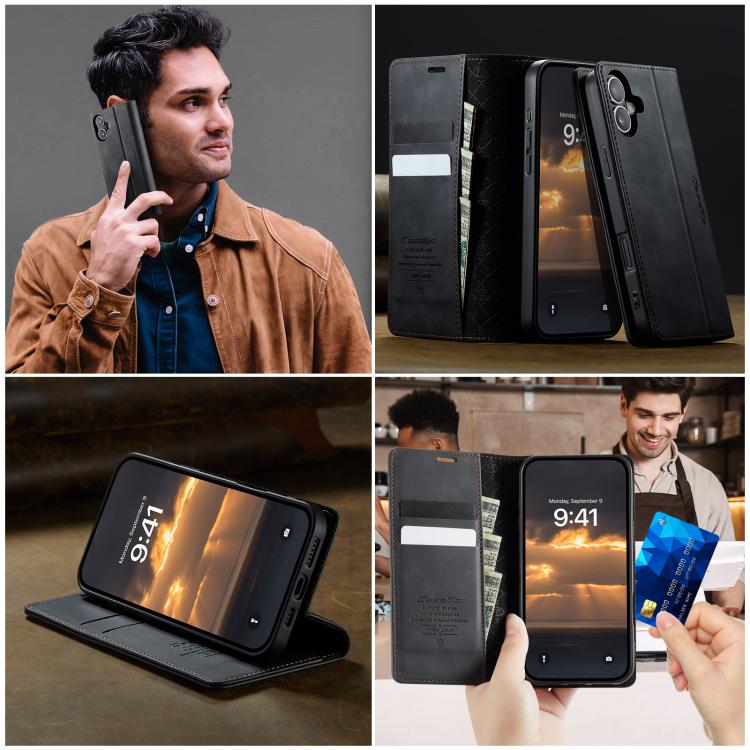 CaseMe 033 Calf Leather Lining Microfibre RFID Blocking Phone Case