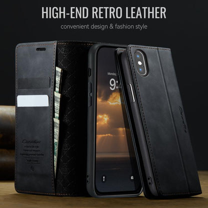 CaseMe 033 Calf Leather Lining Microfibre RFID Blocking Phone Case, For iPhone X / XS, For iPhone XR, For iPhone XS Max, For iPhone 7 Plus / 8 Plus