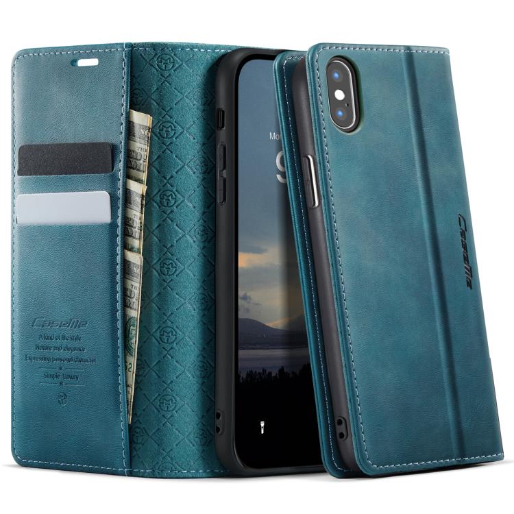 CaseMe 033 Calf Leather Lining Microfibre RFID Blocking Phone Case, For iPhone X / XS, For iPhone XR, For iPhone XS Max, For iPhone 7 Plus / 8 Plus