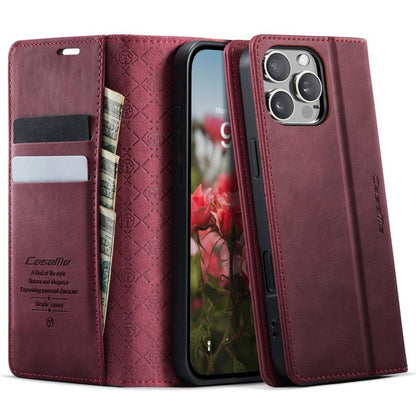 CaseMe 033 Calf Leather Lining Microfibre RFID Blocking Phone Case, For iPhone Air, For iPhone 16 Pro Max, For iPhone 16 Pro, For iPhone 16 Plus