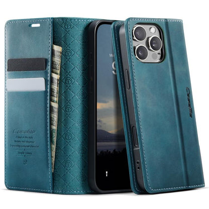 CaseMe 033 Calf Leather Lining Microfibre RFID Blocking Phone Case, For iPhone Air, For iPhone 16 Pro Max, For iPhone 16 Pro, For iPhone 16 Plus
