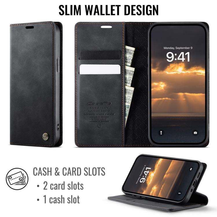 CaseMe 033 Calf Leather Lining Microfibre RFID Blocking Phone Case, For iPhone 12 mini, For iPhone 11 Pro Max, For iPhone 11, For iPhone 11 Pro