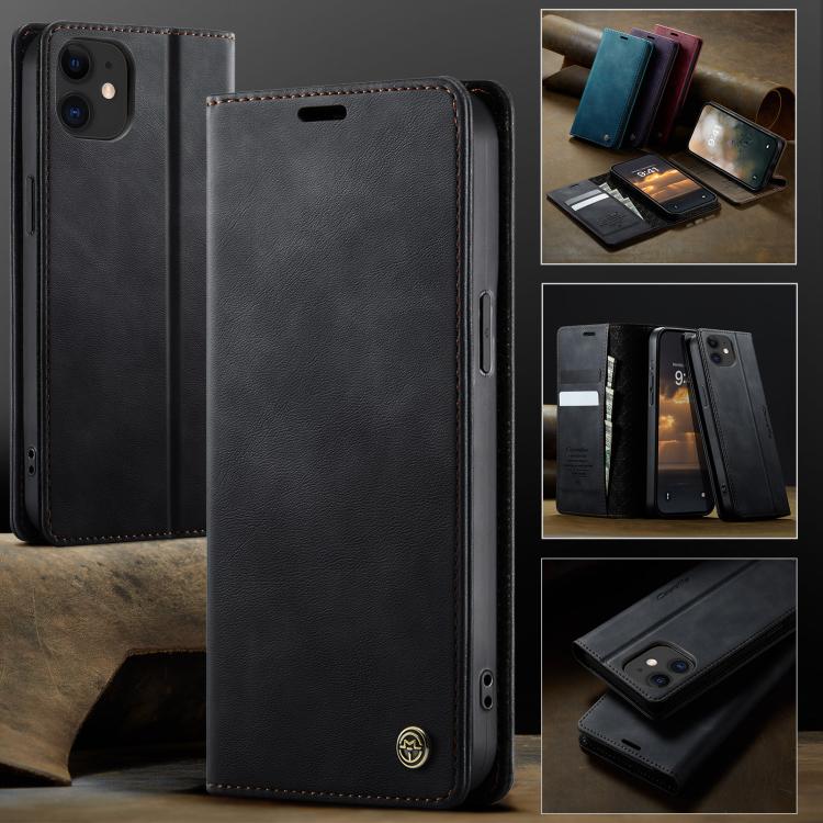 CaseMe 033 Calf Leather Lining Microfibre RFID Blocking Phone Case, For iPhone 12 mini, For iPhone 11 Pro Max, For iPhone 11, For iPhone 11 Pro