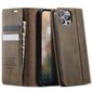 CaseMe 033 Calf Leather Lining Microfibre RFID Blocking Phone Case, For iPhone 13, For iPhone 13 mini, For iPhone 12 / 12 Pro, For iPhone 12 Pro Max