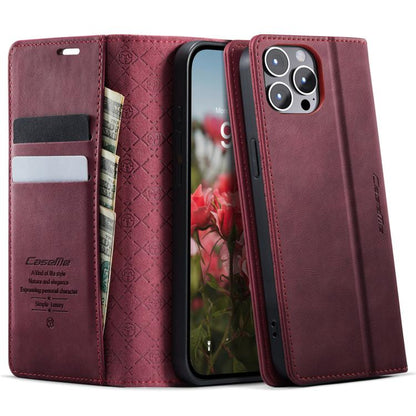 CaseMe 033 Calf Leather Lining Microfibre RFID Blocking Phone Case, For iPhone 13, For iPhone 13 mini, For iPhone 12 / 12 Pro, For iPhone 12 Pro Max