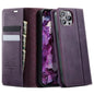 CaseMe 033 Calf Leather Lining Microfibre RFID Blocking Phone Case, For iPhone 13, For iPhone 13 mini, For iPhone 12 / 12 Pro, For iPhone 12 Pro Max