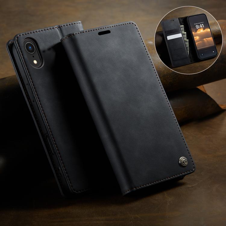CaseMe 033 Calf Leather Lining Microfibre RFID Blocking Phone Case, For iPhone XR, For iPhone XS Max, For iPhone 18 Pro / 17 Pro, For iPhone 18 Pro Max / 17 Pro Max