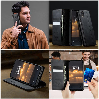 CaseMe 033 Calf Leather Lining Microfibre RFID Blocking Phone Case, For iPhone XR, For iPhone XS Max, For iPhone 18 Pro / 17 Pro, For iPhone 18 Pro Max / 17 Pro Max