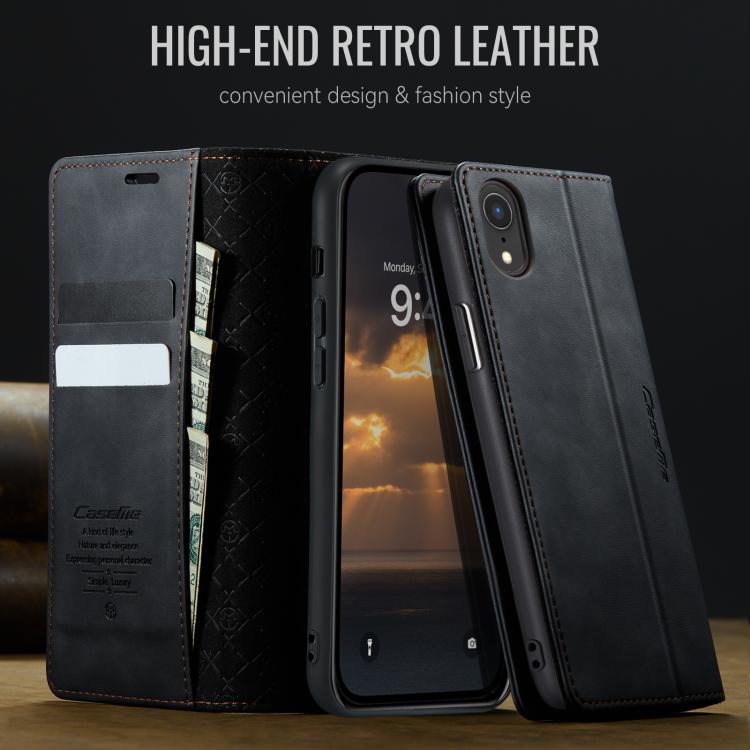 CaseMe 033 Calf Leather Lining Microfibre RFID Blocking Phone Case, For iPhone XR, For iPhone XS Max, For iPhone 18 Pro / 17 Pro, For iPhone 18 Pro Max / 17 Pro Max