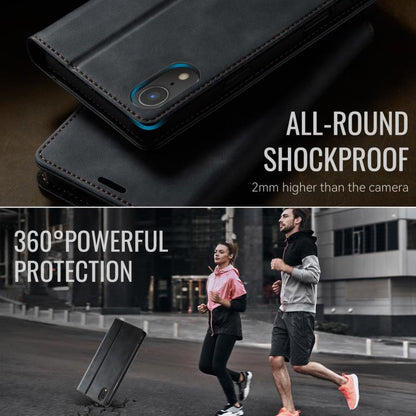 CaseMe 033 Calf Leather Lining Microfibre RFID Blocking Phone Case, For iPhone XR, For iPhone XS Max, For iPhone 18 Pro / 17 Pro, For iPhone 18 Pro Max / 17 Pro Max