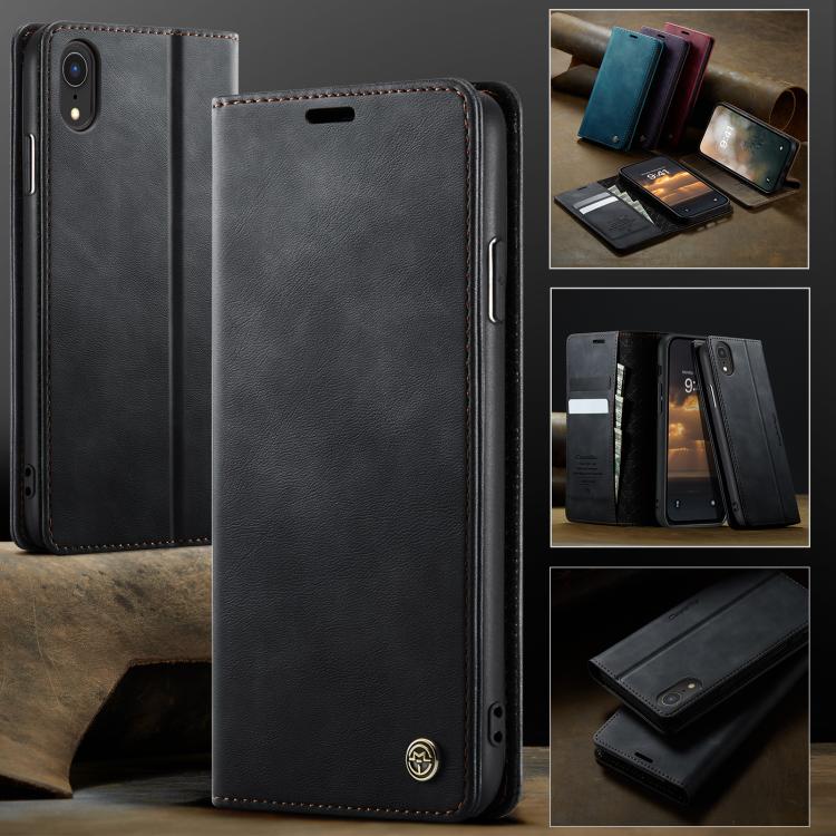 CaseMe 033 Calf Leather Lining Microfibre RFID Blocking Phone Case, For iPhone XR, For iPhone XS Max, For iPhone 18 Pro / 17 Pro, For iPhone 18 Pro Max / 17 Pro Max