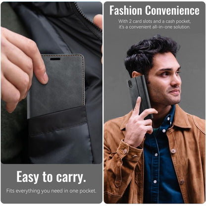 CaseMe 033 Calf Leather Lining Microfibre RFID Blocking Phone Case, For iPhone XR, For iPhone XS Max, For iPhone 18 Pro / 17 Pro, For iPhone 18 Pro Max / 17 Pro Max