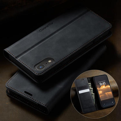 CaseMe 033 Calf Leather Lining Microfibre RFID Blocking Phone Case, For iPhone XR, For iPhone XS Max, For iPhone 18 Pro / 17 Pro, For iPhone 18 Pro Max / 17 Pro Max