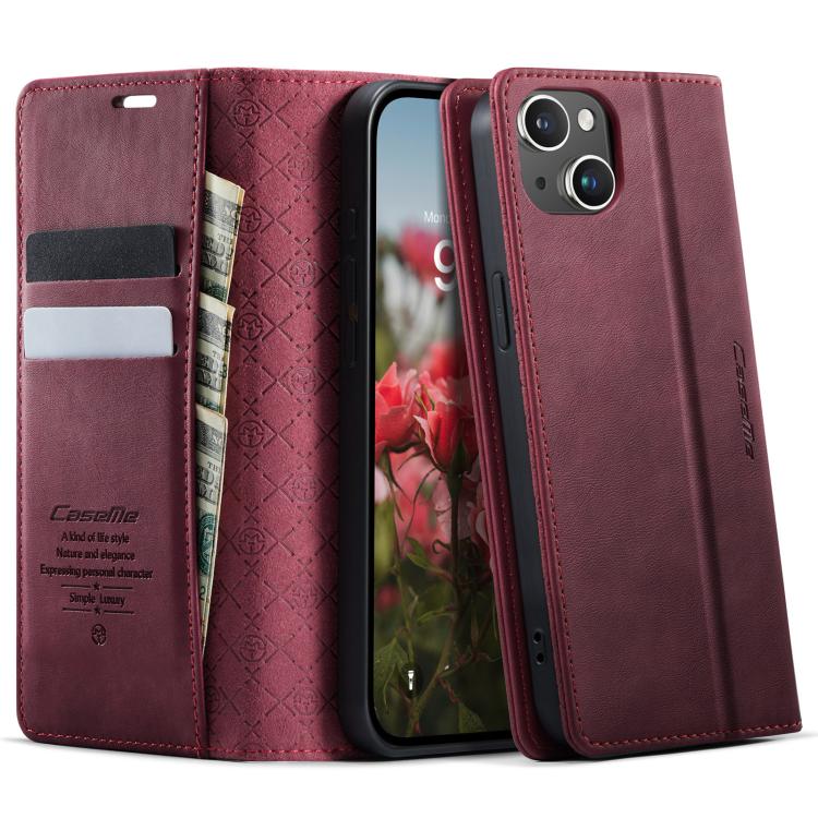 CaseMe 033 Calf Leather Lining Microfibre RFID Blocking Phone Case, For iPhone 13, For iPhone 13 mini, For iPhone 12 / 12 Pro, For iPhone 12 Pro Max