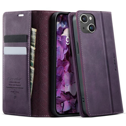 CaseMe 033 Calf Leather Lining Microfibre RFID Blocking Phone Case, For iPhone 13, For iPhone 13 mini, For iPhone 12 / 12 Pro, For iPhone 12 Pro Max