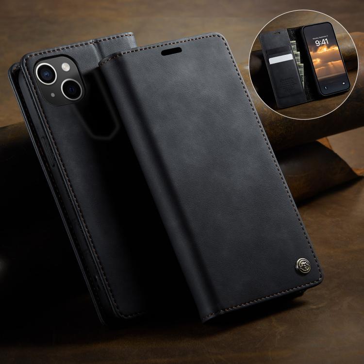 CaseMe 033 Calf Leather Lining Microfibre RFID Blocking Phone Case, For iPhone 13, For iPhone 13 mini, For iPhone 12 / 12 Pro, For iPhone 12 Pro Max