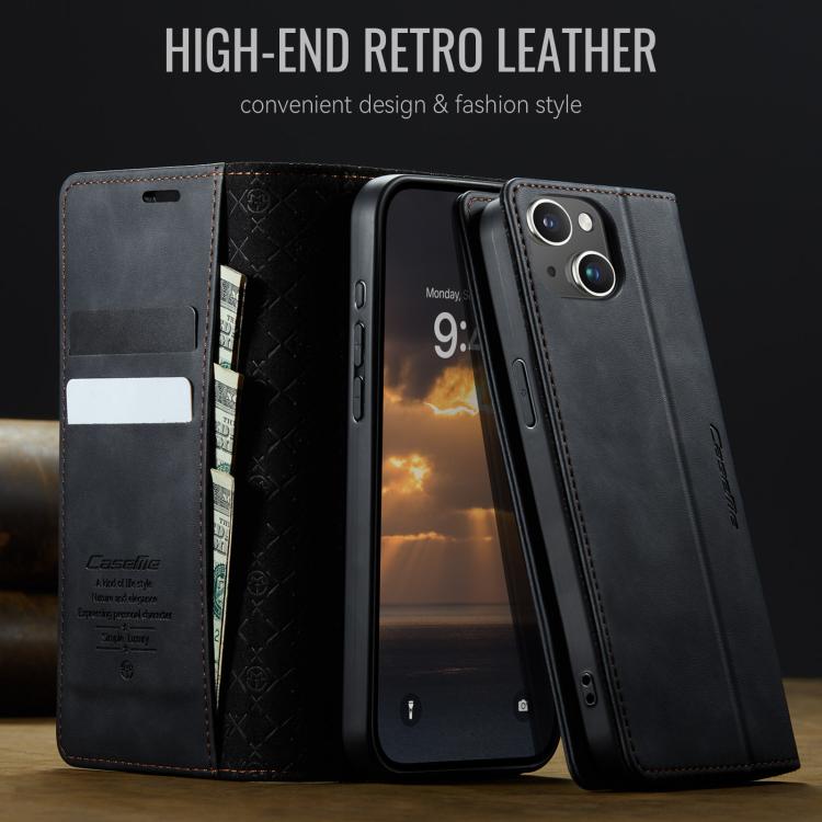 CaseMe 033 Calf Leather Lining Microfibre RFID Blocking Phone Case, For iPhone 13, For iPhone 13 mini, For iPhone 12 / 12 Pro, For iPhone 12 Pro Max