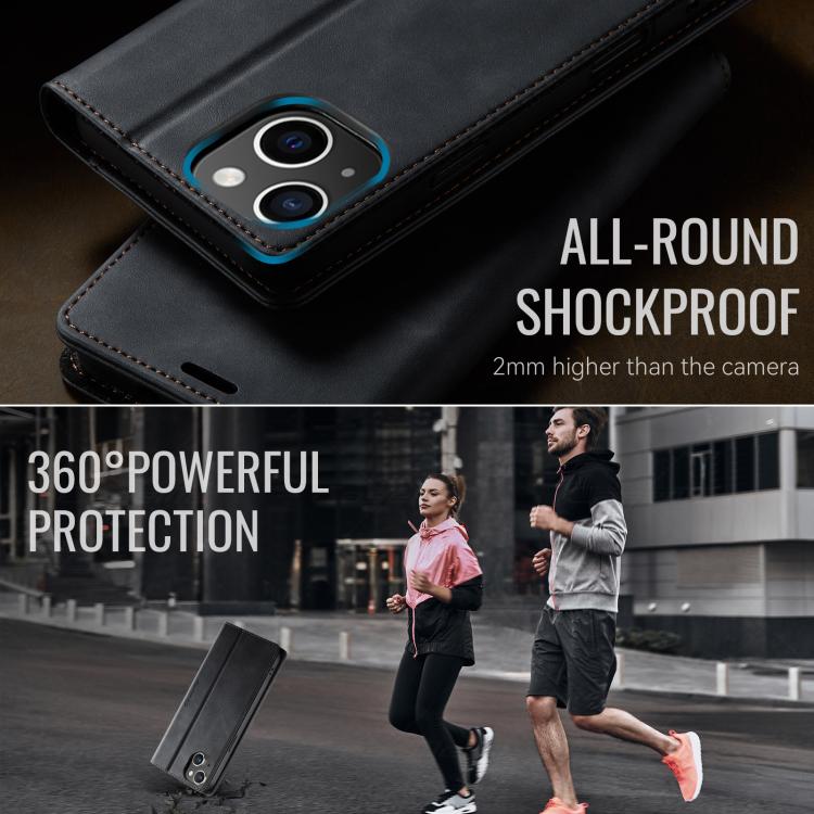 CaseMe 033 Calf Leather Lining Microfibre RFID Blocking Phone Case, For iPhone 13, For iPhone 13 mini, For iPhone 12 / 12 Pro, For iPhone 12 Pro Max