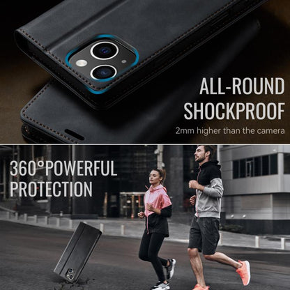 CaseMe 033 Calf Leather Lining Microfibre RFID Blocking Phone Case, For iPhone 13, For iPhone 13 mini, For iPhone 12 / 12 Pro, For iPhone 12 Pro Max