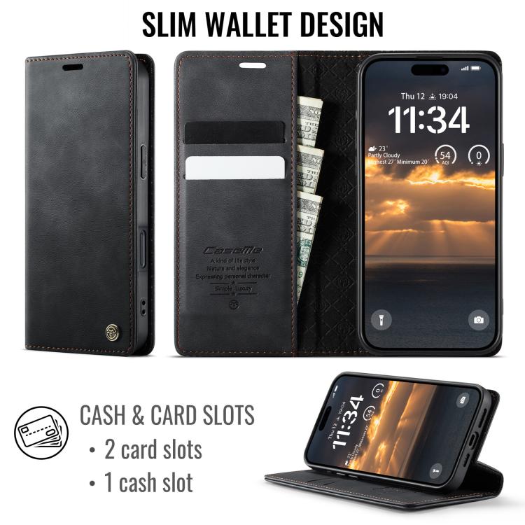 CaseMe 033 Calf Leather Lining Microfibre RFID Blocking Phone Case