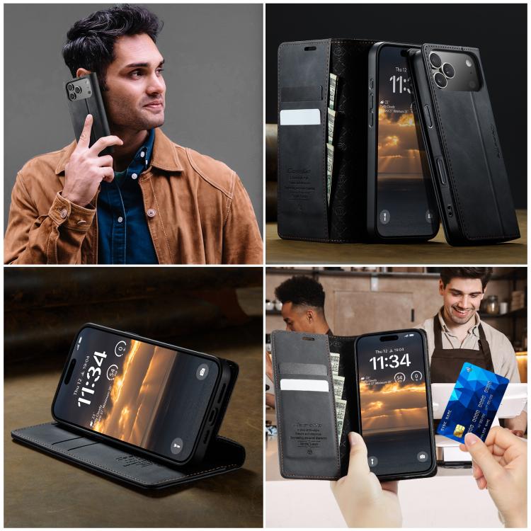 CaseMe 033 Calf Leather Lining Microfibre RFID Blocking Phone Case