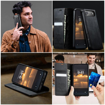 CaseMe 033 Calf Leather Lining Microfibre RFID Blocking Phone Case, For iPhone Air, For iPhone 16 Pro Max, For iPhone 16 Pro, For iPhone 16 Plus