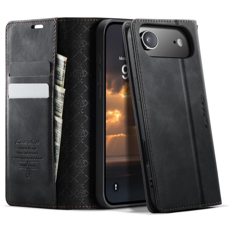CaseMe 033 Calf Leather Lining Microfibre RFID Blocking Phone Case, For iPhone Air, For iPhone 16 Pro Max, For iPhone 16 Pro, For iPhone 16 Plus