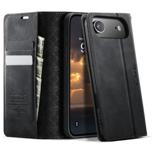 CaseMe 033 Calf Leather Lining Microfibre RFID Blocking Phone Case, For iPhone Air, For iPhone 16 Pro Max, For iPhone 16 Pro, For iPhone 16 Plus