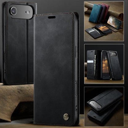CaseMe 033 Calf Leather Lining Microfibre RFID Blocking Phone Case, For iPhone Air, For iPhone 16 Pro Max, For iPhone 16 Pro, For iPhone 16 Plus