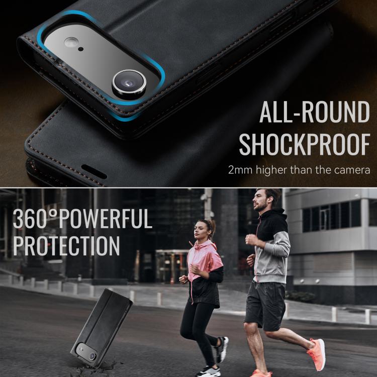 CaseMe 033 Calf Leather Lining Microfibre RFID Blocking Phone Case, For iPhone Air, For iPhone 16 Pro Max, For iPhone 16 Pro, For iPhone 16 Plus