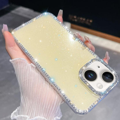 Rhinestone Glitter TPU 4-corners Anti-fall Phone Case, For iPhone 13 Pro, For iPhone 13