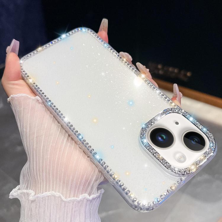 Rhinestone Glitter TPU 4-corners Anti-fall Phone Case