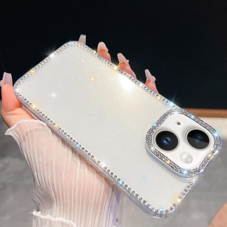 Rhinestone Glitter TPU 4-corners Anti-fall Phone Case, For iPhone 13 Pro, For iPhone 13