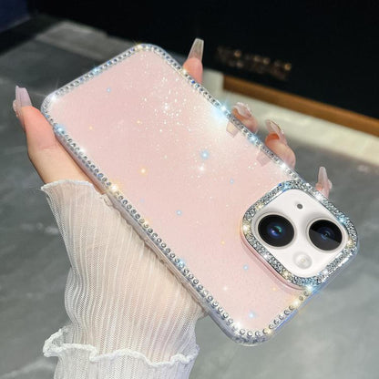 Rhinestone Glitter TPU 4-corners Anti-fall Phone Case