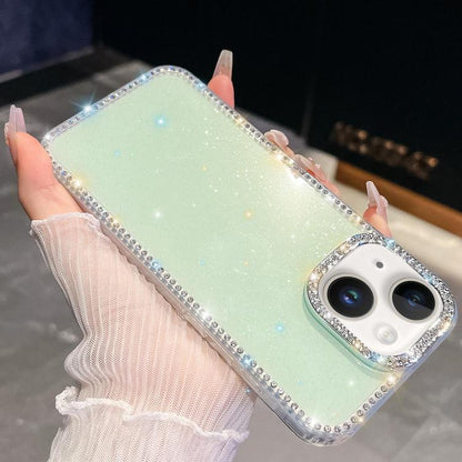 Rhinestone Glitter TPU 4-corners Anti-fall Phone Case, For iPhone 16, For iPhone 15 Pro Max, For iPhone 15 Pro, For iPhone 15