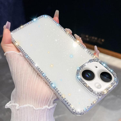 Rhinestone Glitter TPU 4-corners Anti-fall Phone Case, For iPhone 16, For iPhone 15 Pro Max, For iPhone 15 Pro, For iPhone 15
