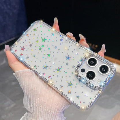 Rhinestone Glitter TPU 4-corners Anti-fall Phone Case